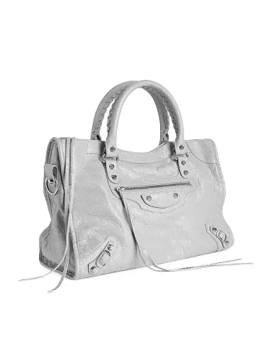 Balenciaga Women's Le City Tote Bag - Light Grey | Thumbnail 2 Balenciaga Women's Le City Tote Bag - Light Grey | Thumbnail 2