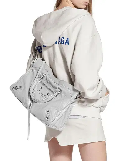 Balenciaga Women's Le City Tote Bag - Light Grey | Thumbnail 8 Balenciaga Women's Le City Tote Bag - Light Grey | Thumbnail 8
