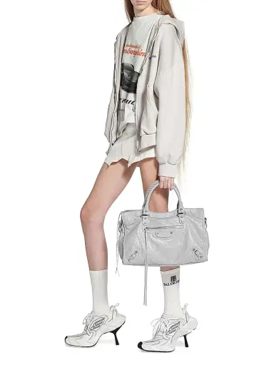 Balenciaga Women's Le City Tote Bag - Light Grey | Thumbnail 1 Balenciaga Women's Le City Tote Bag - Light Grey | Thumbnail 1