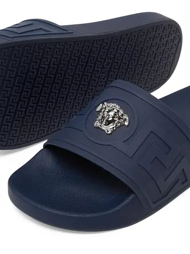 Versace Men's Medusa Rubber Slide Sandals | Thumbnail 3 Versace Men's Medusa Rubber Slide Sandals | Thumbnail 3