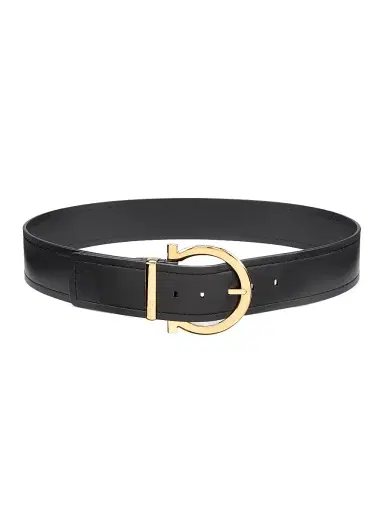 FERRAGAMO Women's Gancini Buckle Leather Belt - Black | Thumbnail 1 FERRAGAMO Women's Gancini Buckle Leather Belt - Black | Thumbnail 1