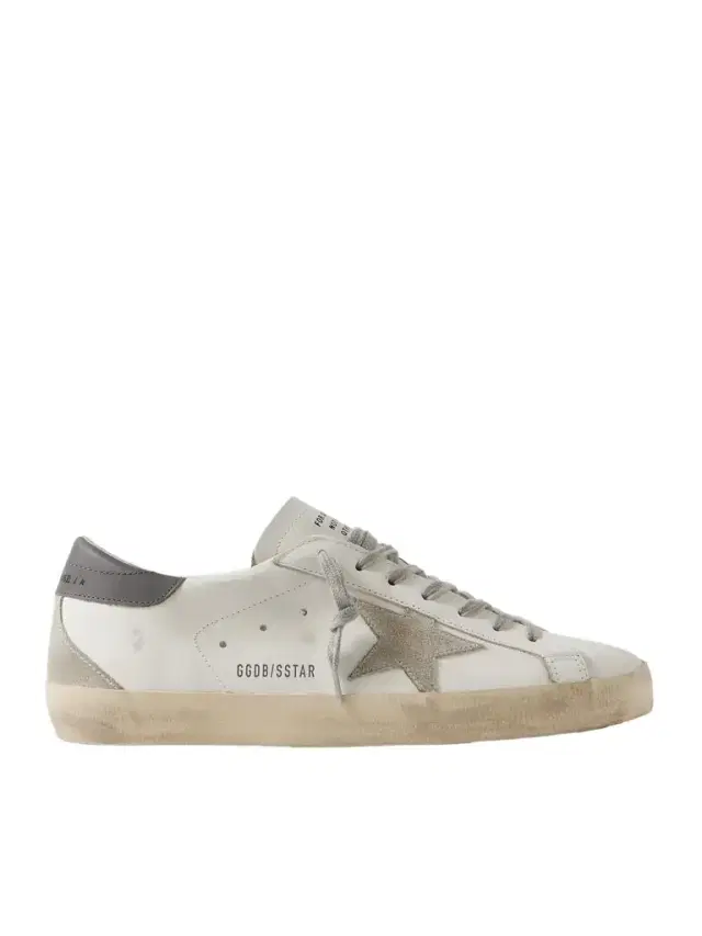 Super-Star Distressed Suede-Trimmed Leather Sneakers - Men Super-Star Distressed Suede-Trimmed Leather Sneakers - Men
