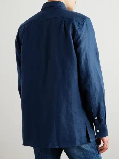 Anderson & Sheppard Linen Overshirt - Men | Thumbnail 3 Anderson & Sheppard Linen Overshirt - Men | Thumbnail 3