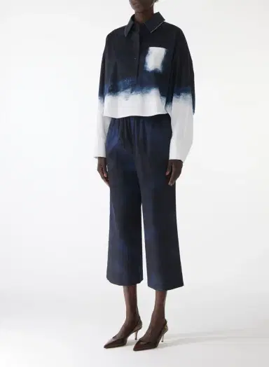 Jason Wu Collection SMUDGED CANVAS POP-OVER STRETCH COTTON SHIRT | Thumbnail 2 Jason Wu Collection SMUDGED CANVAS POP-OVER STRETCH COTTON SHIRT | Thumbnail 2