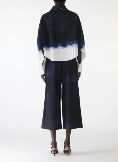 Jason Wu Collection SMUDGED CANVAS POP-OVER STRETCH COTTON SHIRT | Thumbnail 3 Jason Wu Collection SMUDGED CANVAS POP-OVER STRETCH COTTON SHIRT | Thumbnail 3