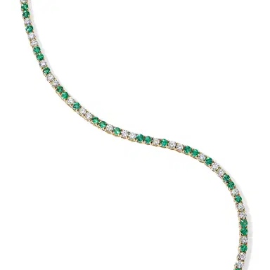 Stephanie Gottlieb Grace Green Emerald and Diamond Tennis Necklace | Thumbnail 3 Stephanie Gottlieb Grace Green Emerald and Diamond Tennis Necklace | Thumbnail 3