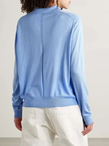 La Ligne Ben Oversized Silk, Wool And Cashmere-blend Polo Sweater | Thumbnail 4 La Ligne Ben Oversized Silk, Wool And Cashmere-blend Polo Sweater | Thumbnail 4