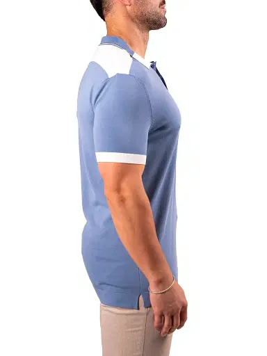 Maceoo Men's Polo Tip Shirt - Blue - Size XL | Thumbnail 3 Maceoo Men's Polo Tip Shirt - Blue - Size XL | Thumbnail 3