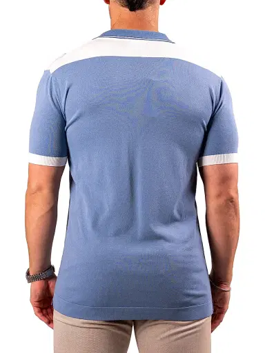 Maceoo Men's Polo Tip Shirt - Blue - Size XL | Thumbnail 4 Maceoo Men's Polo Tip Shirt - Blue - Size XL | Thumbnail 4