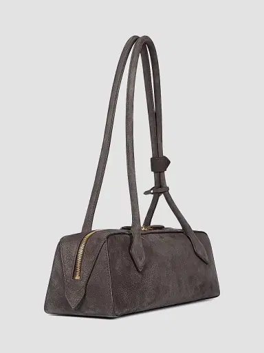 Alaïa Women's Le Teckel Leather Shoulder Bag - Anthracite | Thumbnail 4 Alaïa Women's Le Teckel Leather Shoulder Bag - Anthracite | Thumbnail 4