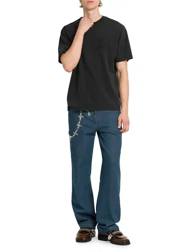 Bluemarble Men's Stonewashed Chain Stitch T-Shirt | Thumbnail 2 Bluemarble Men's Stonewashed Chain Stitch T-Shirt | Thumbnail 2