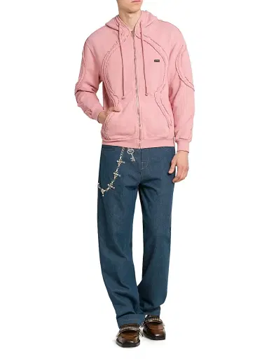 Bluemarble Men's Drawstring Zip-Front Hoodie | Thumbnail 2 Bluemarble Men's Drawstring Zip-Front Hoodie | Thumbnail 2