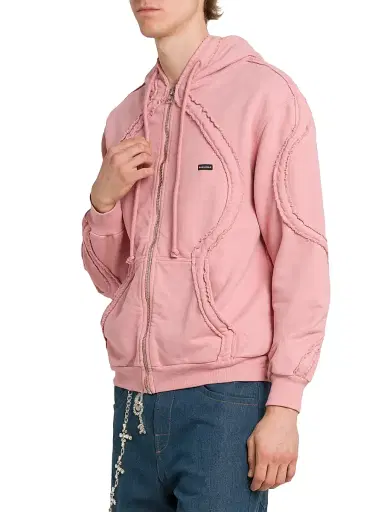 Bluemarble Men's Drawstring Zip-Front Hoodie | Thumbnail 4 Bluemarble Men's Drawstring Zip-Front Hoodie | Thumbnail 4