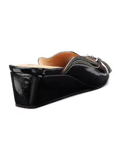 Ganni Women's Butterfly Wedge Mule Sandals - Black - Size 10 | Thumbnail 3 Ganni Women's Butterfly Wedge Mule Sandals - Black - Size 10 | Thumbnail 3