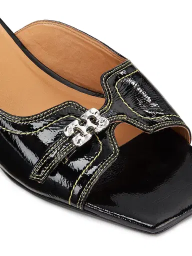 Ganni Women's Butterfly Wedge Mule Sandals - Black - Size 10 | Thumbnail 5 Ganni Women's Butterfly Wedge Mule Sandals - Black - Size 10 | Thumbnail 5