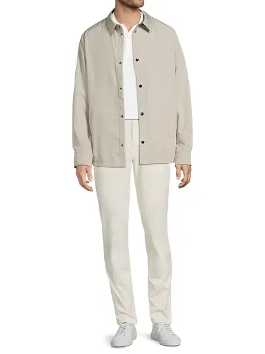 Canali Men's Reversible Shirt Jacket - Light Tan | Thumbnail 2 Canali Men's Reversible Shirt Jacket - Light Tan | Thumbnail 2