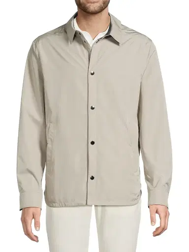 Canali Men's Reversible Shirt Jacket - Light Tan | Thumbnail 3 Canali Men's Reversible Shirt Jacket - Light Tan | Thumbnail 3
