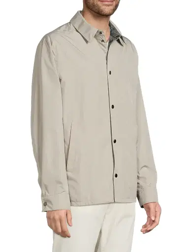 Canali Men's Reversible Shirt Jacket - Light Tan | Thumbnail 4 Canali Men's Reversible Shirt Jacket - Light Tan | Thumbnail 4
