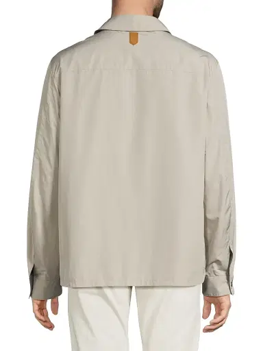 Canali Men's Reversible Shirt Jacket - Light Tan | Thumbnail 5 Canali Men's Reversible Shirt Jacket - Light Tan | Thumbnail 5
