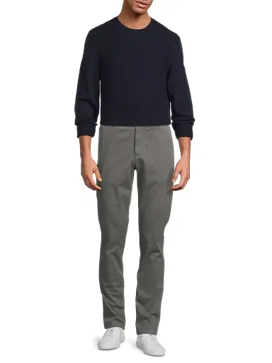 Canali Men's Textured Crewneck Sweater - Navy | Thumbnail 2 Canali Men's Textured Crewneck Sweater - Navy | Thumbnail 2