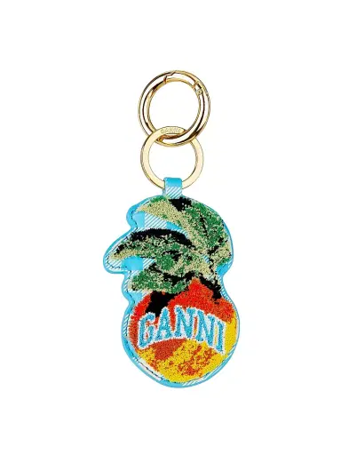 Ganni Women's Apple Velvet Keyring | Thumbnail 1 Ganni Women's Apple Velvet Keyring | Thumbnail 1