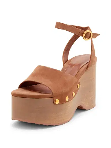 Gianvito Rossi Women's 95MM Suede Platform Sandals - Praline | Thumbnail 2 Gianvito Rossi Women's 95MM Suede Platform Sandals - Praline | Thumbnail 2