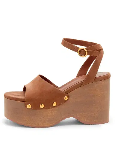 Gianvito Rossi Women's 95MM Suede Platform Sandals - Praline | Thumbnail 3 Gianvito Rossi Women's 95MM Suede Platform Sandals - Praline | Thumbnail 3