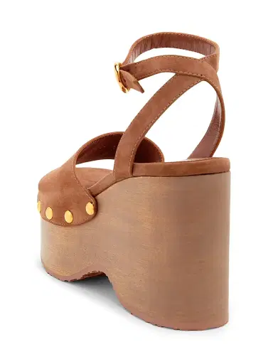 Gianvito Rossi Women's 95MM Suede Platform Sandals - Praline | Thumbnail 4 Gianvito Rossi Women's 95MM Suede Platform Sandals - Praline | Thumbnail 4