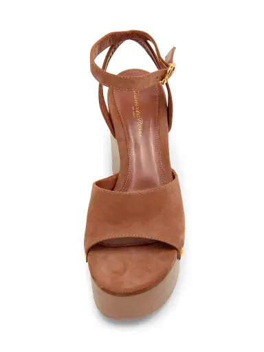 Gianvito Rossi Women's 95MM Suede Platform Sandals - Praline | Thumbnail 5 Gianvito Rossi Women's 95MM Suede Platform Sandals - Praline | Thumbnail 5
