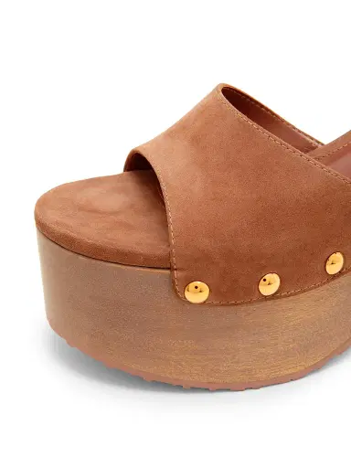 Gianvito Rossi Women's 95MM Suede Platform Sandals - Praline | Thumbnail 6 Gianvito Rossi Women's 95MM Suede Platform Sandals - Praline | Thumbnail 6