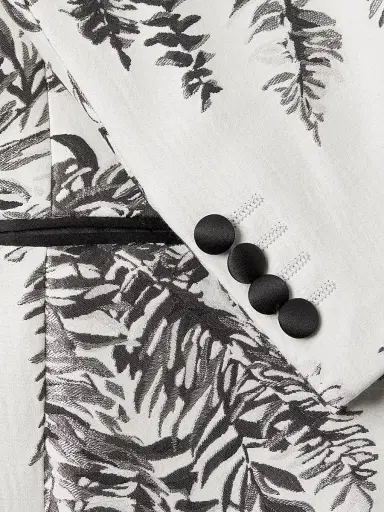 Pal Zileri Men's Floral Printed Dinner Jacket - Ivory - Size 40 | Thumbnail 6 Pal Zileri Men's Floral Printed Dinner Jacket - Ivory - Size 40 | Thumbnail 6