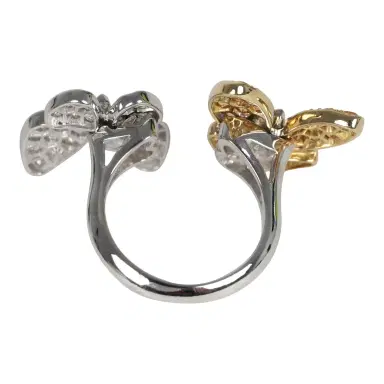 Van Cleef & Arpels Van Cleef & Arpels Between The Finger "Two Butterfly" Ring Yellow Sapphire & Diamonds 18K White Gold | Thumbnail 4 Van Cleef & Arpels Van Cleef & Arpels Between The Finger "Two Butterfly" Ring Yellow Sapphire & Diamonds 18K White Gold | Thumbnail 4