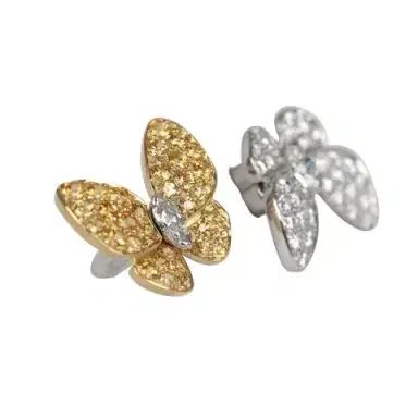 Van Cleef & Arpels Van Cleef & Arpels Between The Finger "Two Butterfly" Ring Yellow Sapphire & Diamonds 18K White Gold | Thumbnail 1 Van Cleef & Arpels Van Cleef & Arpels Between The Finger "Two Butterfly" Ring Yellow Sapphire & Diamonds 18K White Gold | Thumbnail 1