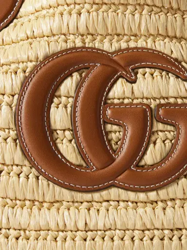 Gucci Leather-trimmed Raffia Tote | Thumbnail 4 Gucci Leather-trimmed Raffia Tote | Thumbnail 4