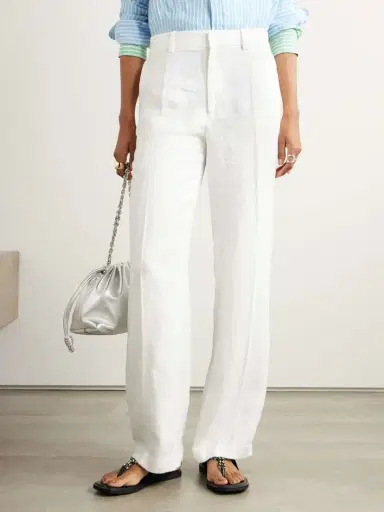 Polo Ralph Lauren Pleated Linen Straight-leg Pants | Thumbnail 3 Polo Ralph Lauren Pleated Linen Straight-leg Pants | Thumbnail 3