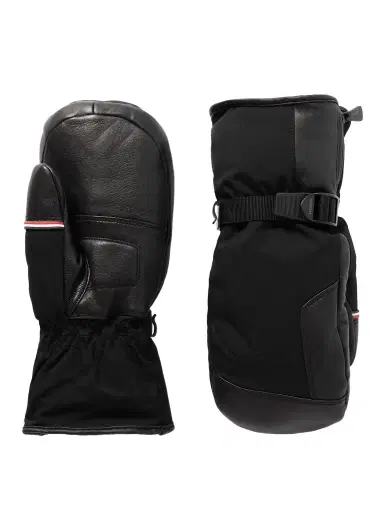 Moncler Grenoble Logo-Appliquéd Leather-Trimmed Ski Mittens - Men | Thumbnail 1 Moncler Grenoble Logo-Appliquéd Leather-Trimmed Ski Mittens - Men | Thumbnail 1