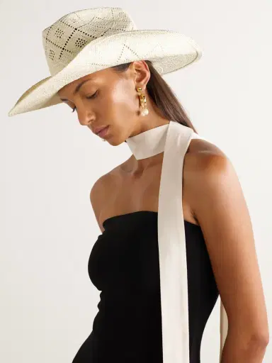 Ruslan Baginskiy Cowboy Embroidered Straw Hat | Thumbnail 2 Ruslan Baginskiy Cowboy Embroidered Straw Hat | Thumbnail 2