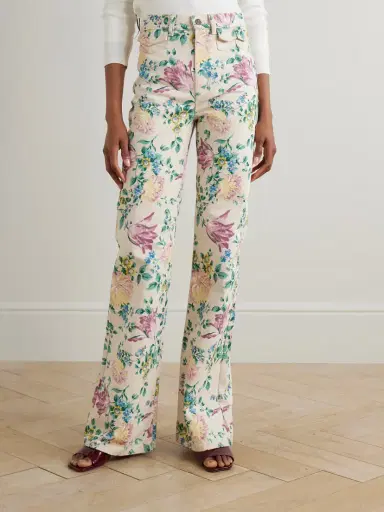 Chloé Floral-print High-rise Straight-leg Jeans | Thumbnail 3 Chloé Floral-print High-rise Straight-leg Jeans | Thumbnail 3