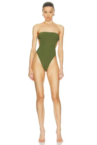Saint Laurent Cut Out One Piece Swimsuit | Thumbnail 1 Saint Laurent Cut Out One Piece Swimsuit | Thumbnail 1