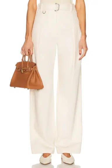 Burberry High Waisted Pleated Trouser | Thumbnail 1 Burberry High Waisted Pleated Trouser | Thumbnail 1