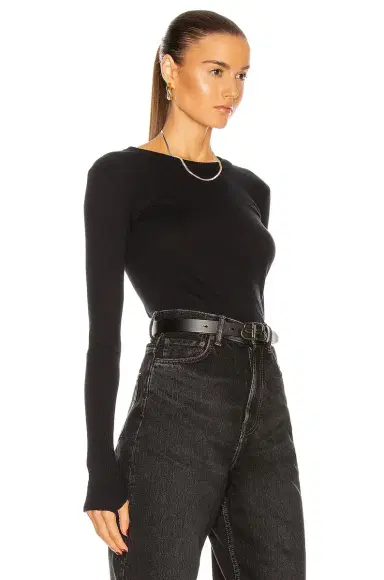 ENZA COSTA Cashmere Cuffed Crew Tee | Thumbnail 2 ENZA COSTA Cashmere Cuffed Crew Tee | Thumbnail 2