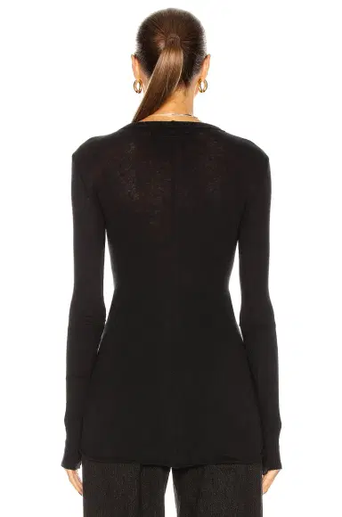 ENZA COSTA Cashmere Cuffed Crew Tee | Thumbnail 3 ENZA COSTA Cashmere Cuffed Crew Tee | Thumbnail 3