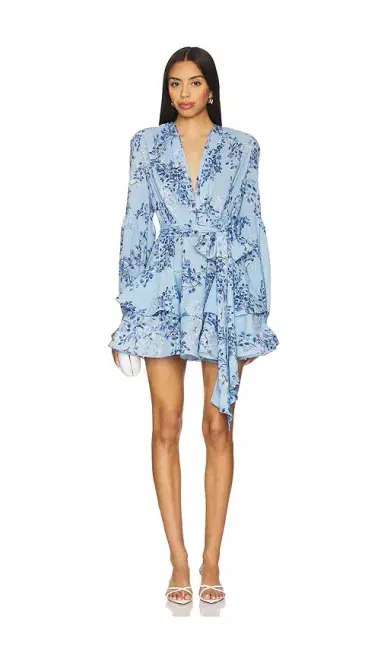 Bronx and Banco Bedouin Blue Poppy Mini Dress | Thumbnail 1 Bronx and Banco Bedouin Blue Poppy Mini Dress | Thumbnail 1