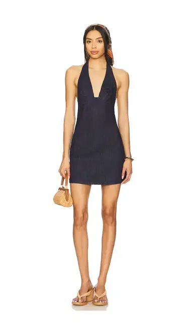 Free People Trevi Denim Mini Dress | Thumbnail 1 Free People Trevi Denim Mini Dress | Thumbnail 1