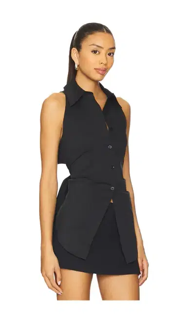 SIMONMILLER Loch Sleeveless Poplin Button Up | Thumbnail 2 SIMONMILLER Loch Sleeveless Poplin Button Up | Thumbnail 2