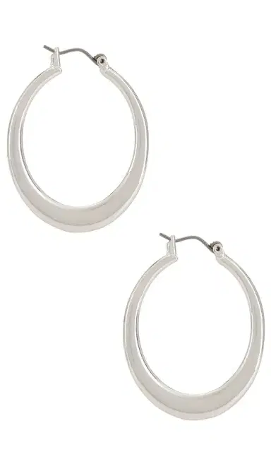 Ettika Large Flat Open Hoop Earrings | Thumbnail 2 Ettika Large Flat Open Hoop Earrings | Thumbnail 2