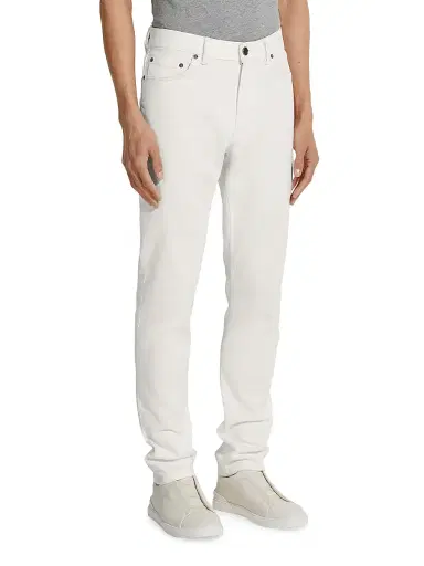 Zegna Men's Rinse-Washed Stretch Cotton Roccia Jeans - White - Size 40 | Thumbnail 2 Zegna Men's Rinse-Washed Stretch Cotton Roccia Jeans - White - Size 40 | Thumbnail 2