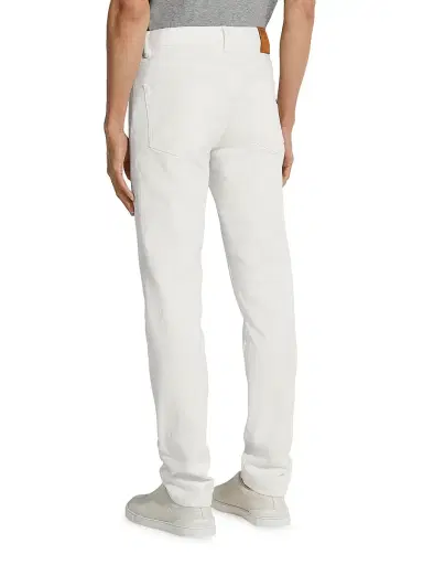 Zegna Men's Rinse-Washed Stretch Cotton Roccia Jeans - White - Size 40 | Thumbnail 4 Zegna Men's Rinse-Washed Stretch Cotton Roccia Jeans - White - Size 40 | Thumbnail 4