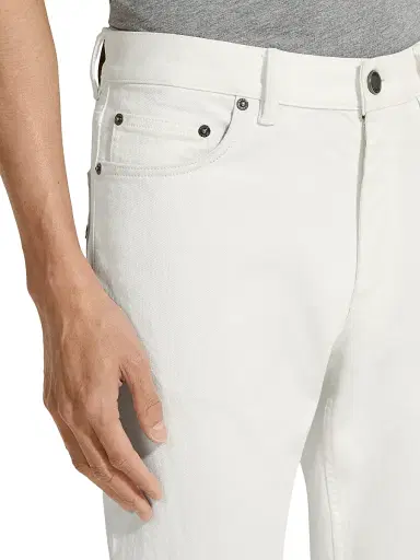 Zegna Men's Rinse-Washed Stretch Cotton Roccia Jeans - White - Size 40 | Thumbnail 5 Zegna Men's Rinse-Washed Stretch Cotton Roccia Jeans - White - Size 40 | Thumbnail 5