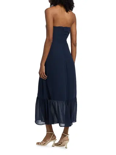 Reformation Women's Arta Strapless Midi-Dress - Navy | Thumbnail 5 Reformation Women's Arta Strapless Midi-Dress - Navy | Thumbnail 5